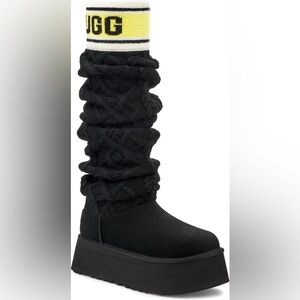 UGG Black and Yellow Over the Knee Boots